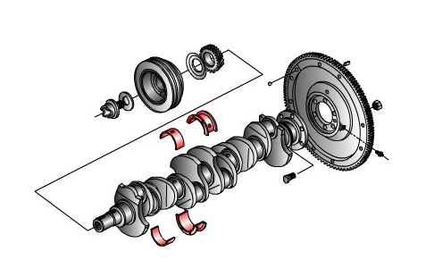 叉车配件曲轴飞轮组的功能是什么？由哪些部件组成？